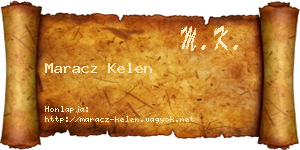 Maracz Kelen névjegykártya